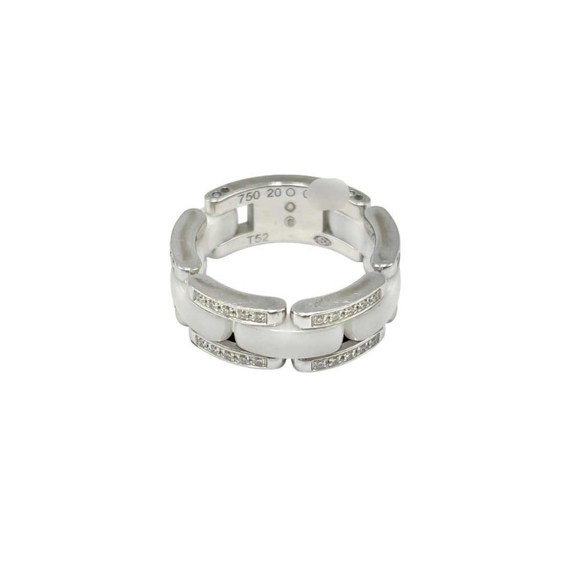 CHANEL Ultra Medium Ring, 18K White Gold with Diamonds and Ceramic, Women's: --- Catalog ---Category: SizeJP Size: 12US Size: 6.5Category: DesignType: Band ringColor: WhiteStone: DiamondGender: WomenCategory: GeneralBrand: Chanel--- Item List ---Section: ConditionRanking: