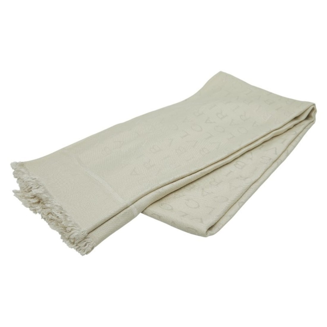 Bvlgari Logomania Scarf/Shawl in Greige and Beige, Silk Wool, Women's (1 of 12)