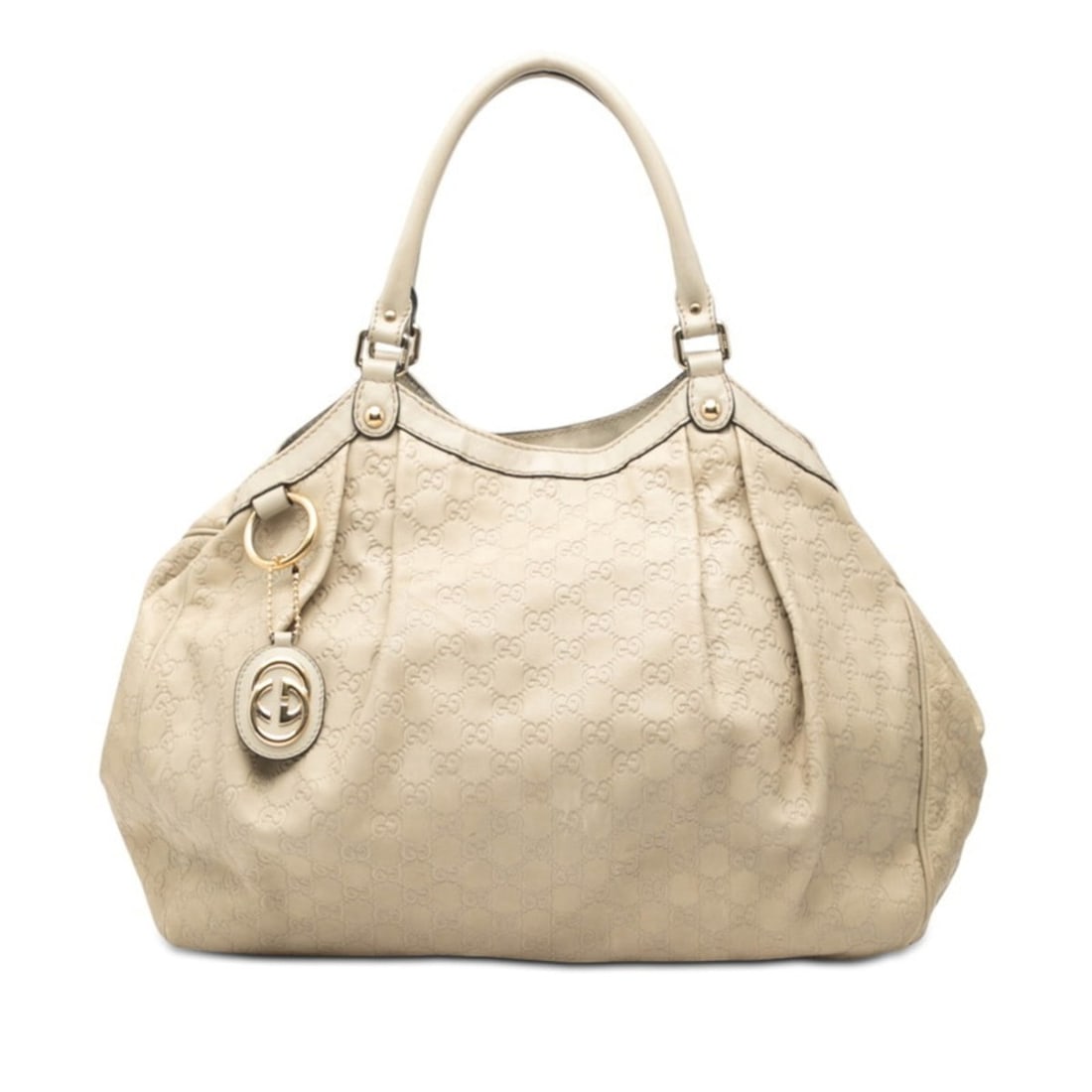 Gucci Guccissima Sukey Handbag 211943 Beige Leather Women's GUCCI (1 of 9)