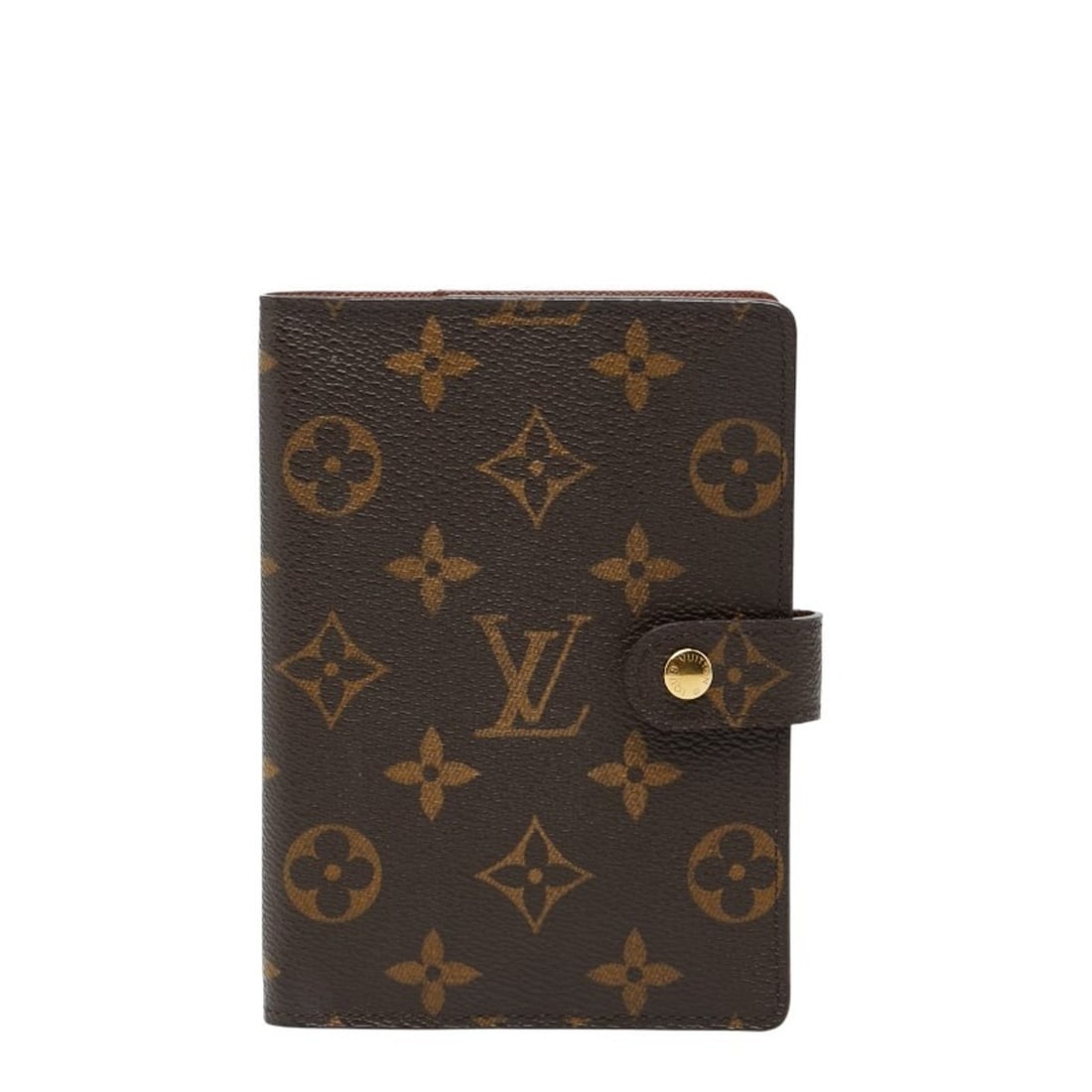 Louis Vuitton Monogram Agenda PM Planner Cover, 6-Hole System Organizer Cover R20005, Brown Leather, (1 of 11)