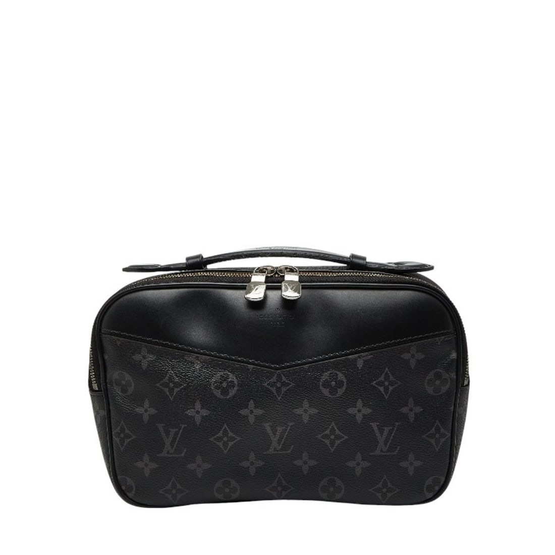 Louis Vuitton Monogram Eclipse Body Bag/Waist Bag M42906 Black Leather Women's LOUIS VUITTON (1 of 14)