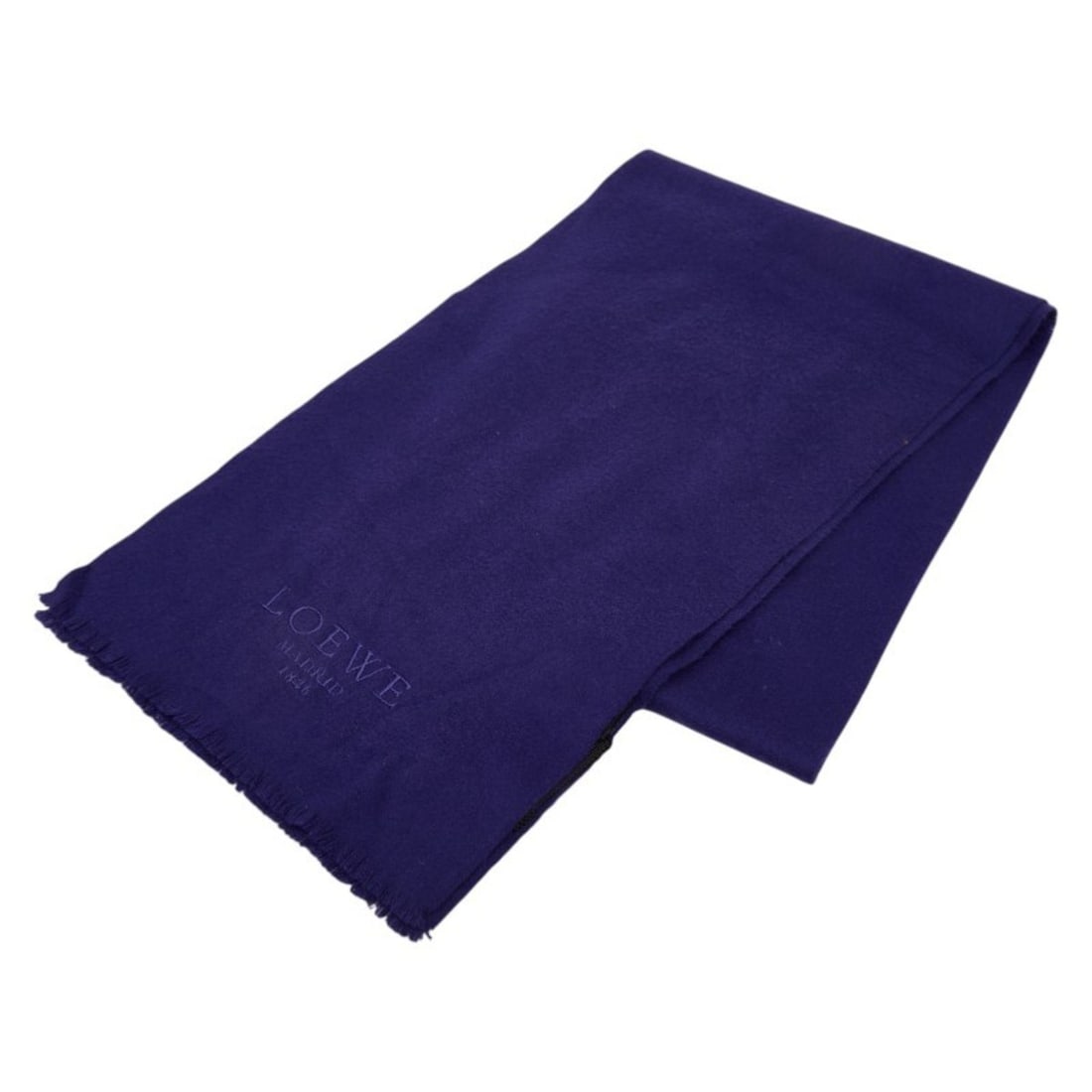 LOEWE logo scarf purple cashmere women's: --- Catalog ---Category: SizeSize (LxW): 1.36m x 21.5cm / 53.54'' x 8.46''Category: DesignType: StoleColor: PurpleGender: WomenMaterial: Cashmere Category: GeneralBrand: Loewe--- Item List