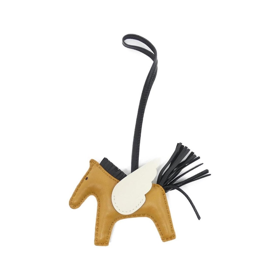 Hermes Hermès Rodeo Pegasus Accessory Bag Charm PM 083010CA: --- Catalog ---Category: SizeChain Length: 360.00mm / 14.17''Size (HxWxD): 70.00mm x 80.00mm / 2.76'' x 3.15''Category: DesignType: Handbag charmColor: BrownGender: Women,MenMaterial: Agneau