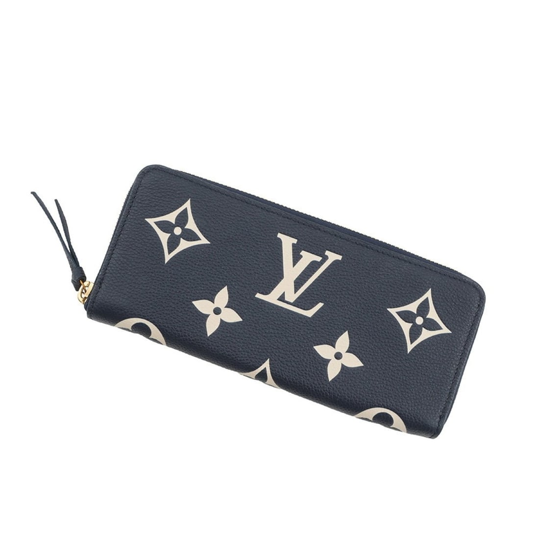 Louis Vuitton Monogram Empreinte Two-Tone Long Wallet, Portefeuille Clemence M83594, Round Wallet (1 of 14)