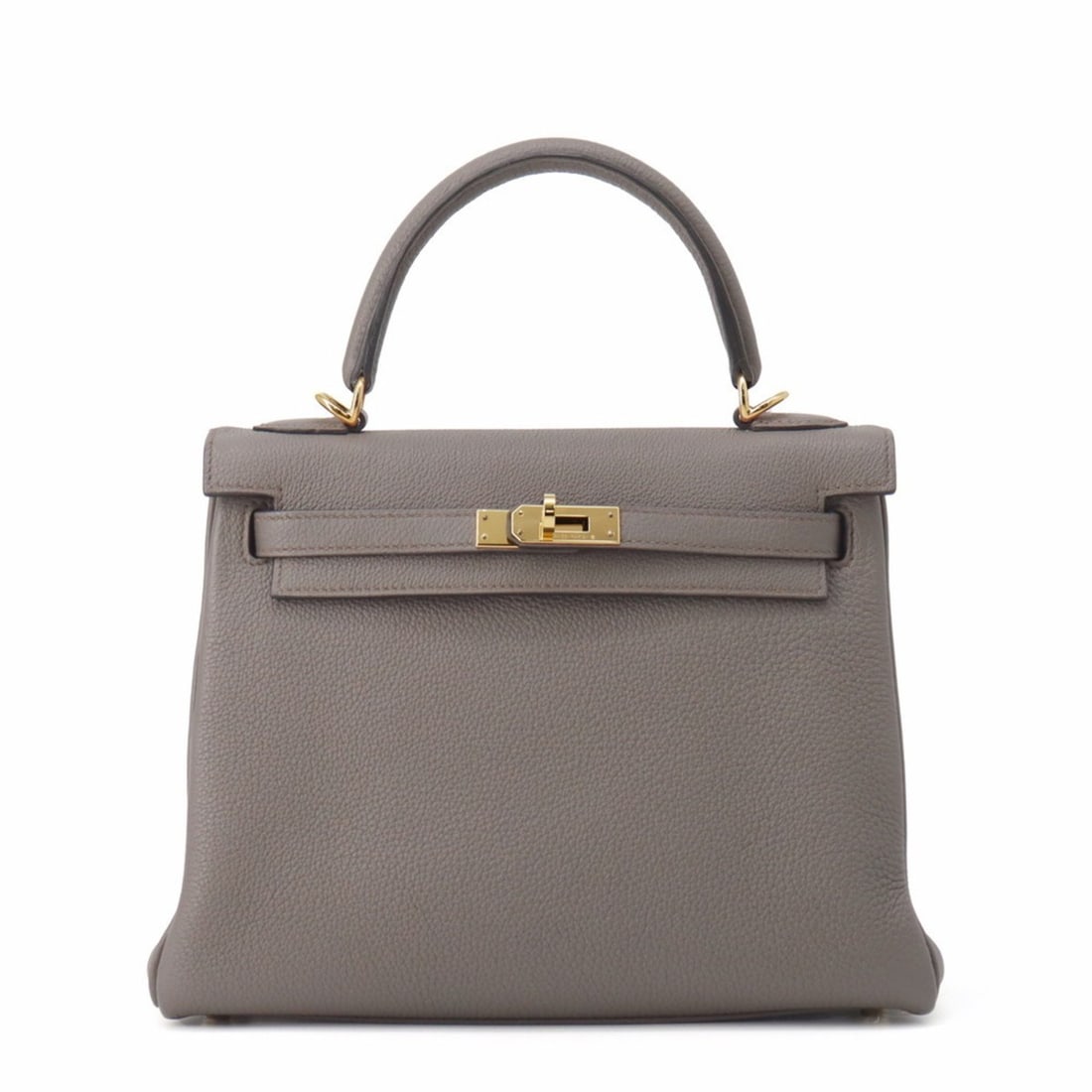 Hermes Hermès Kelly 25 handbag, inlaid with Etain/Togo, B stamp, 2-way shoulder bag (1 of 16)