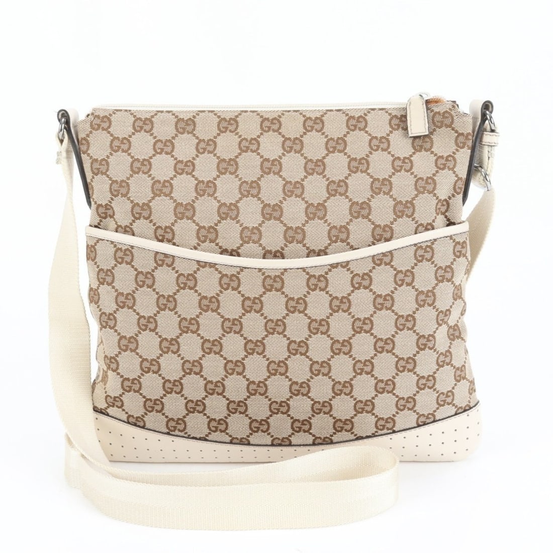 Gucci GG Canvas 145857 Leather Messenger Shoulder Bag for Men (1 of 10)