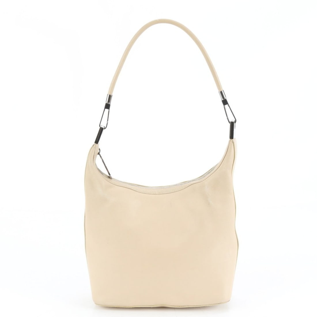 Gucci 001 3814 Leather One-Shoulder Hobo Handbag Beige Women's (1 of 18)