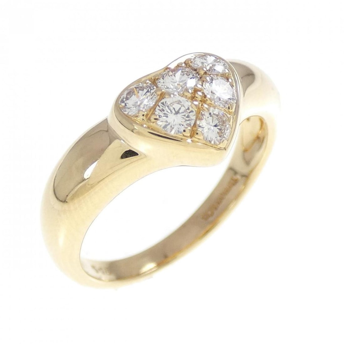 Tiffany Pave Heart Ring: --- Catalog ---Category: SizeJP Size: 10US Size: 5.5Category: DesignType: Band ringGender: WomenMaterial: Yellow gold (18K)Category: GeneralBrand: Tiffany--- Item List ---Section: ConditionRanking: