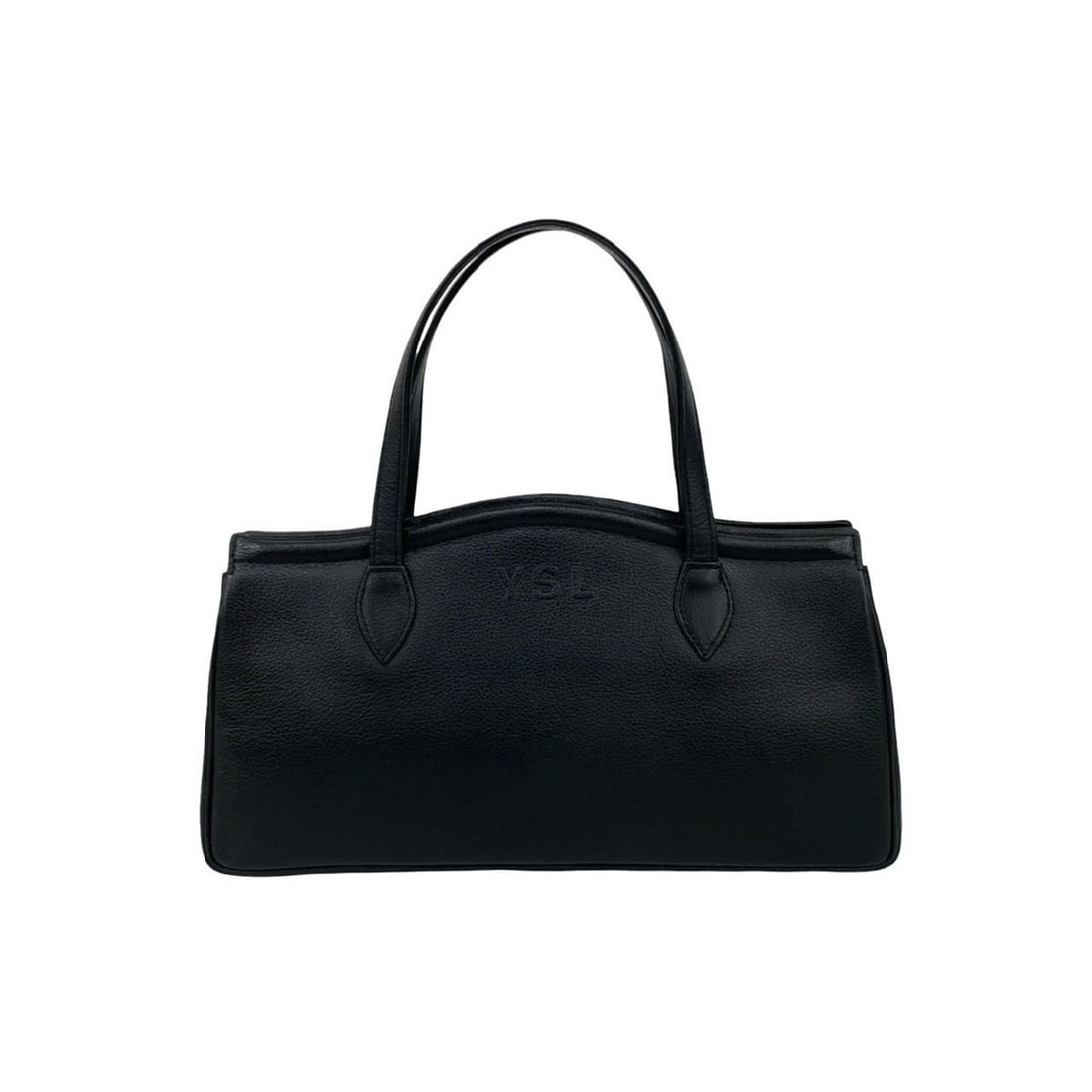YVES SAINT LAURENT YSL Embossed Leather Handbag/Mini Tote Bag, Black, 25958: --- Catalog ---Category: SizeSize (HxWxD): 18cm x 33cm x 6.5cm / 7.08'' x 12.99'' x 2.55''Category: DesignType: Handbag, Tote bagColor: BlackGender: WomenMaterial: Leather Category: GeneralBrand: Yves