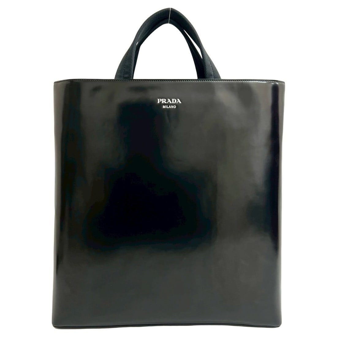 PRADA Prada Leather and Nylon Handbag Tote Bag Black 28639 (1 of 16)