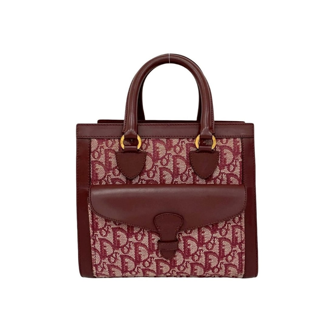 Christian Dior Trotter CD Canvas and Leather Handbag Mini Tote Bag, Bordeaux, 27780 (1 of 13)