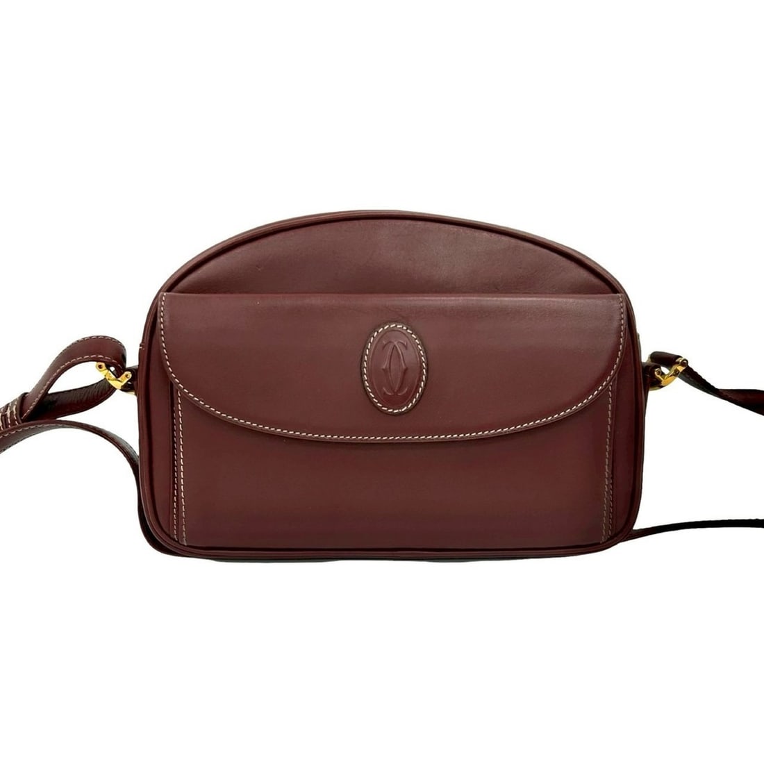 CARTIER Must Line Leather Shoulder Bag/Semi-Shoulder Bag, Bordeaux, 81394 (1 of 13)