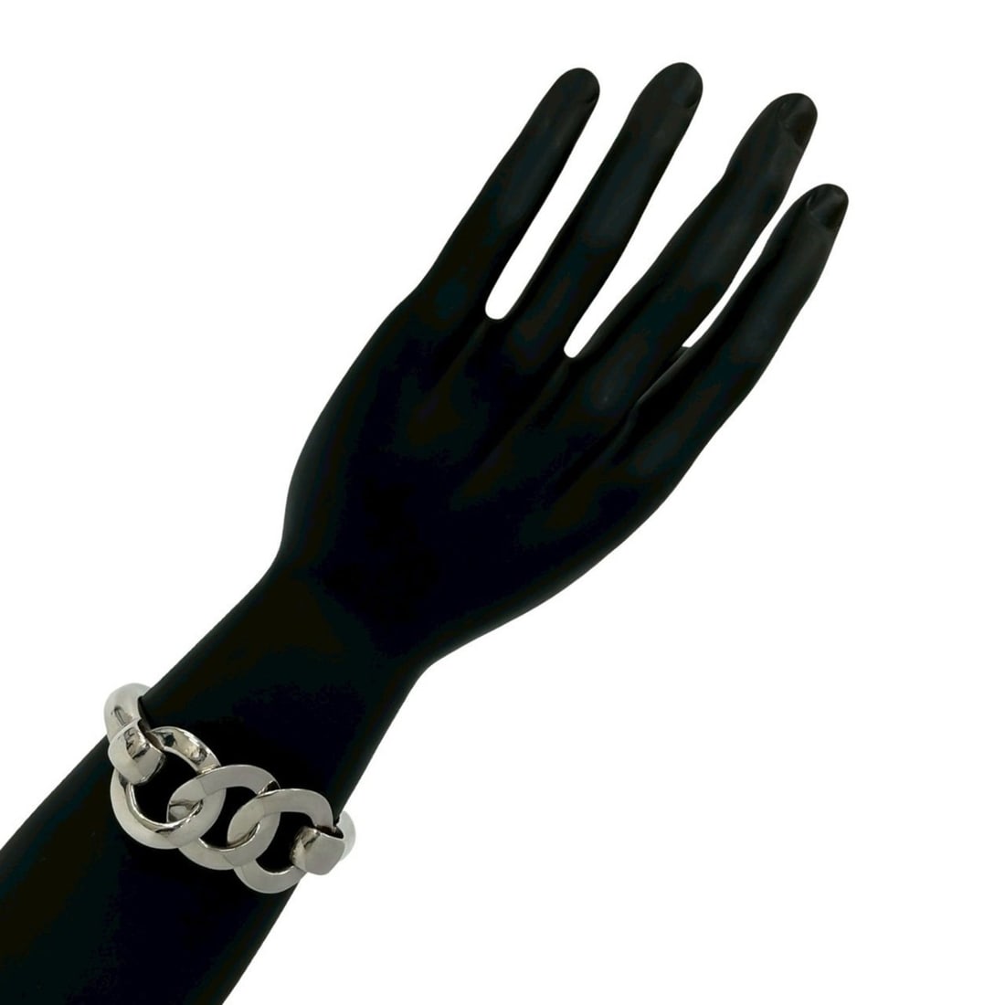 HERMES 925 Sterling Silver Bracelet Bangle Jewelry 27241 (1 of 11)