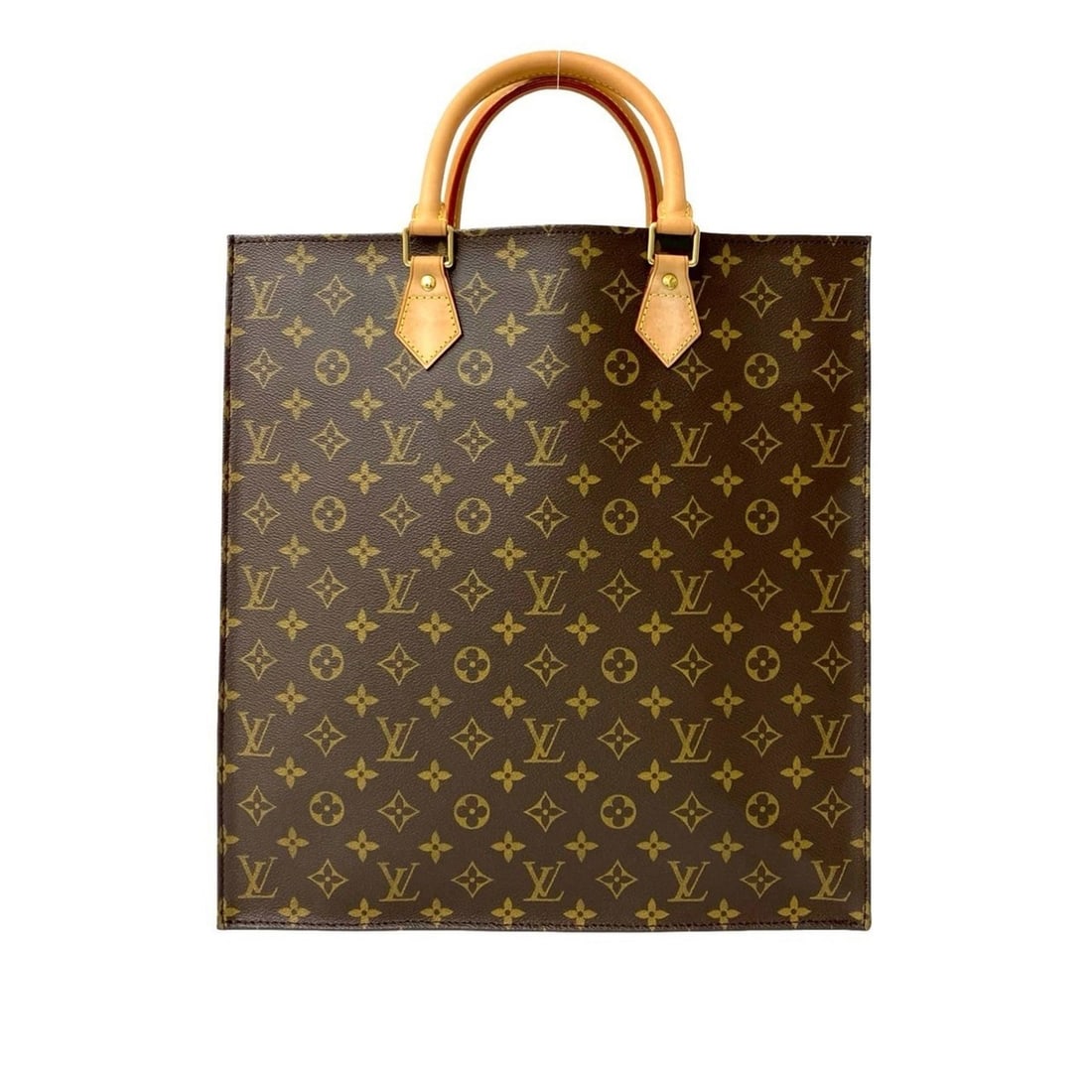 LOUIS VUITTON Sac Plat Monogram Leather Tote Bag, Handbag, Business Brown, 26977: --- Catalog ---Category: SizeSize (HxWxD): 38cm x 35.5cm x 7cm / 14.96'' x 13.97'' x 2.75''Category: DesignType: Handbag, Tote bagColor: BrownGender: WomenMaterial: Leather , PVC Category: GeneralBran