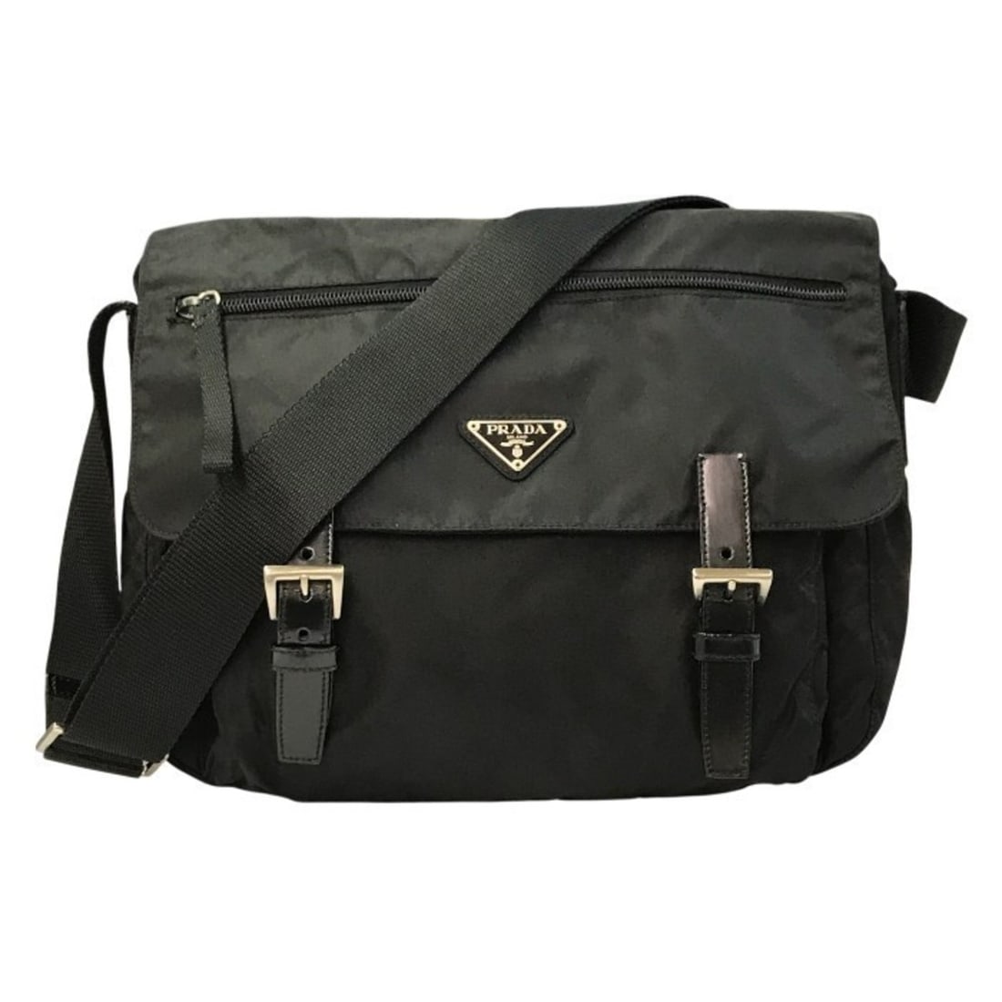 PRADA Prada Shoulder Bag for Men and Women, Black Nylon, 1BD671 T1: --- Catalog ---Category: SizeSize (HxWxD): 22cm x 30cm x 11cm / 8.66'' x 11.81'' x 4.33''Category: DesignType: Shoulder bagColor: BlackGender: Men,WomenMaterial: Nylon , Leather Category: GeneralBrand