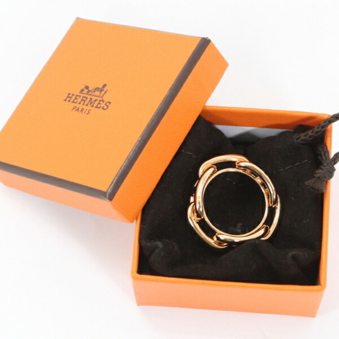 Hermès Chaine d'Ancre Scarf Ring PG Women's HERMES T6116 (1 of 8)