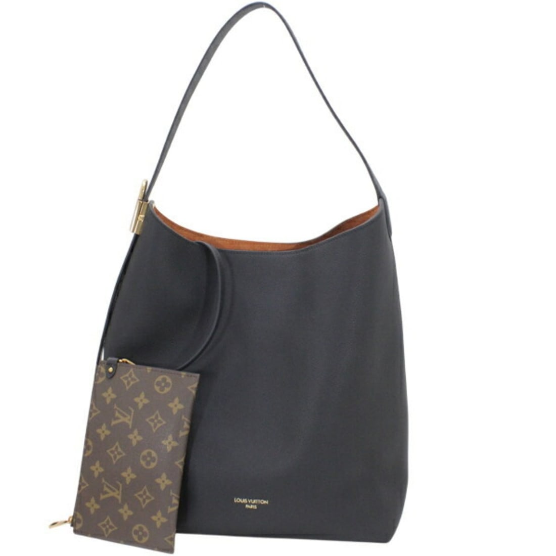 Louis Vuitton Low-Key Hobo Shoulder Bag, MM, Grained Calfskin Leather, Black, M24856, Women's, LOUIS: --- Catalog ---Category: SizeSize (HxWxD): 35cm x 30cm x 15cm / 13.77'' x 11.81'' x 5.9''Category: DesignType: Shoulder bagColor: BlackGender: WomenCategory: GeneralBrand: Louis Vuitton--- Item List -