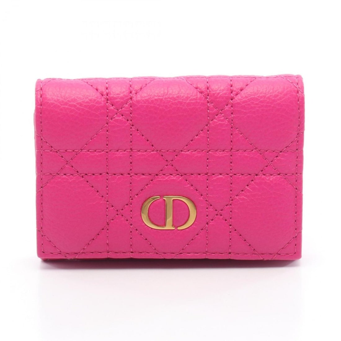Christian Dior Dior CARO Glycine Cannage Wallet, Leather Coin Purse, Women's, Pink, S5132UWHC (1 of 10)