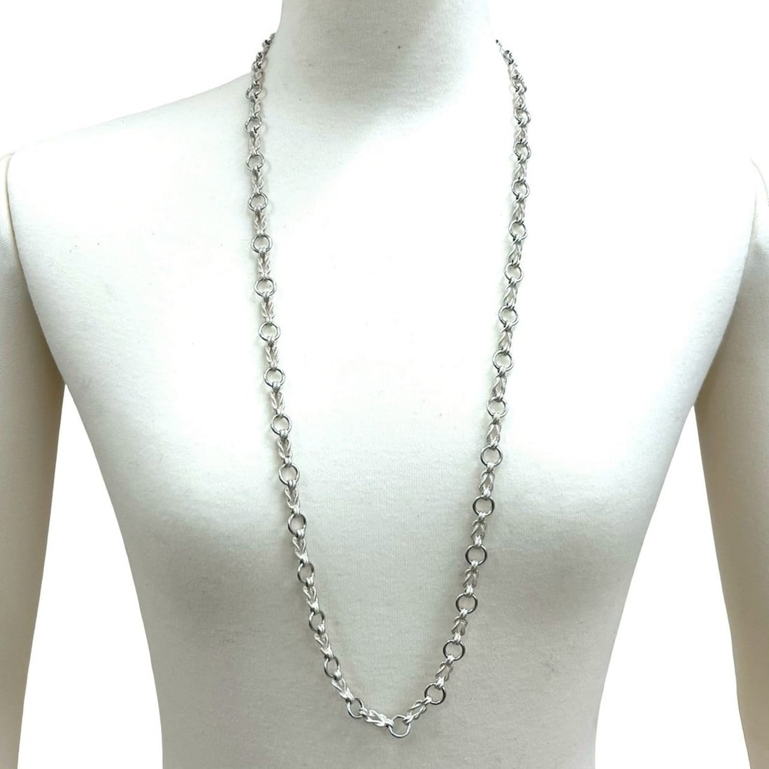 HERMES Audienne Silver 925 Necklace Choker Pendant 41229 (1 of 9)