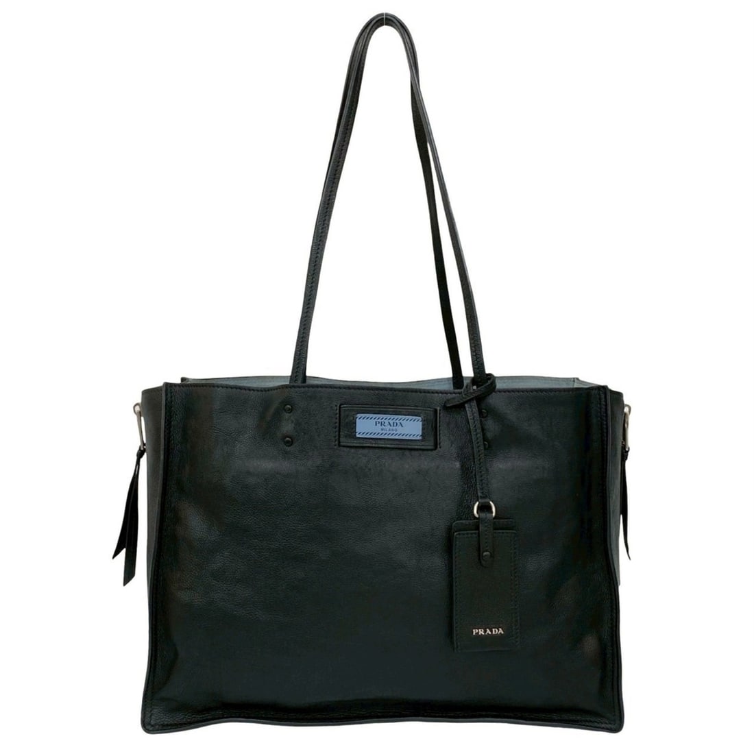 PRADA Prada Leather Tote Bag, Semi-Shoulder Business A4 Size, Black, 69830: --- Catalog ---Category: SizeSize (HxWxD): 27.5cm x 36cm x 16.5cm / 10.82'' x 14.17'' x 6.49''Category: DesignType: Shoulder bag, Tote bagColor: BlackGender: WomenMaterial: Leather Category: GeneralBr