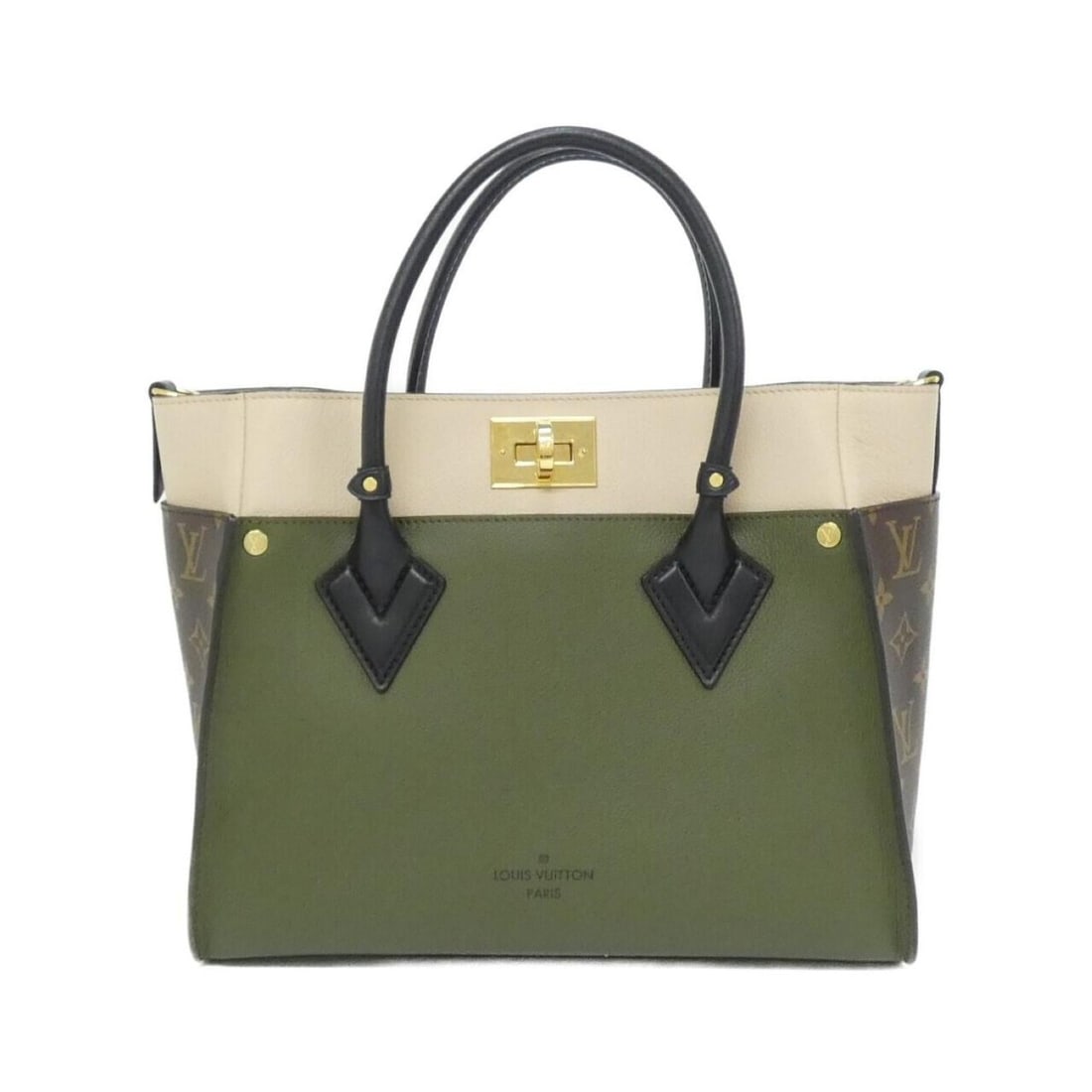 Louis Vuitton On My Side MM M55302 Handbag: --- Catalog ---Category: SizeSize (HxWxD): 24cm x 30cm x 14cm / 9.44'' x 11.81'' x 5.51''Category: DesignType: HandbagColor: GreenGender: WomenMaterial: Coated canvas Category: GeneralMPN: