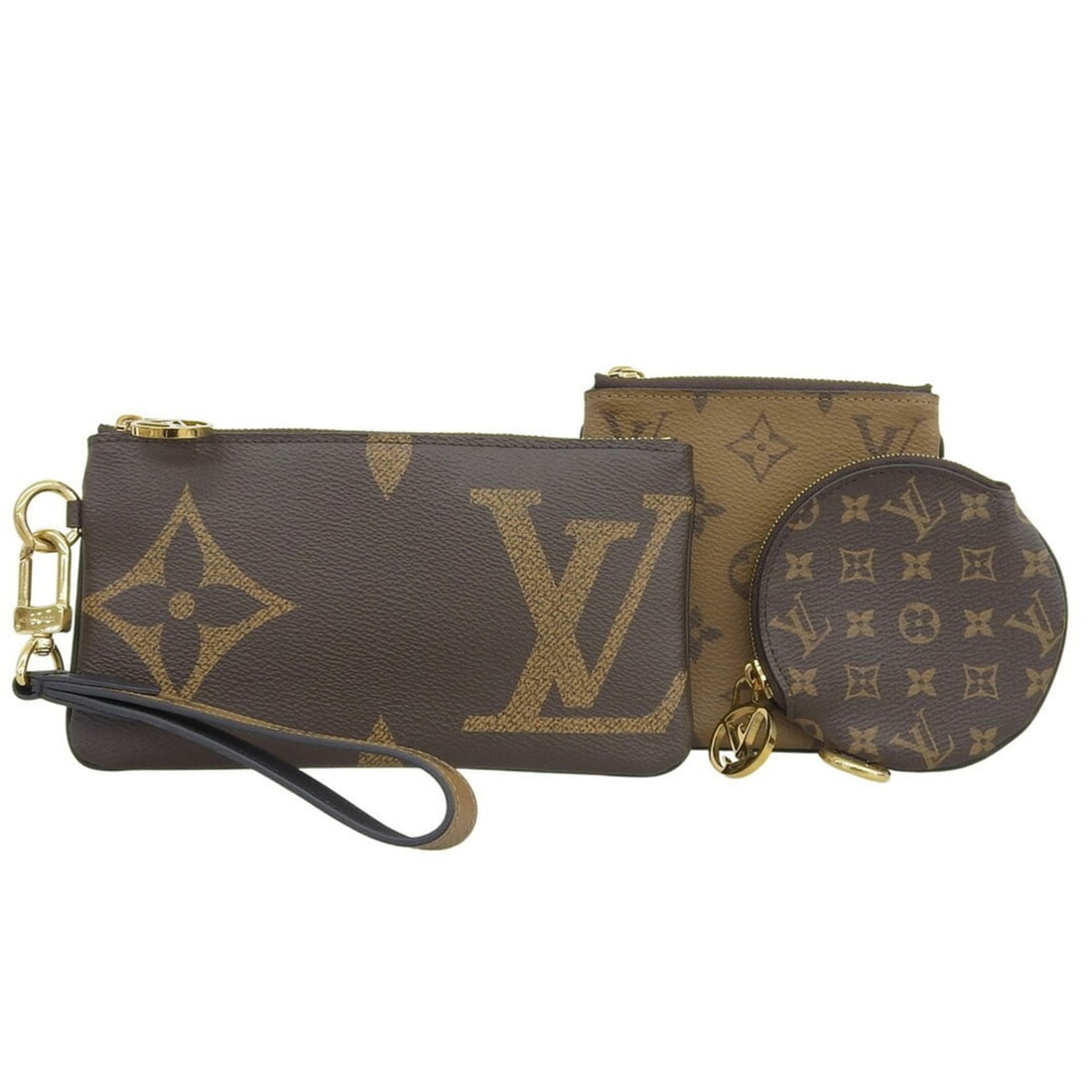 Louis Vuitton Monogram Giant Reverse Pochette Trio M68756 Pouch (1 of 12)