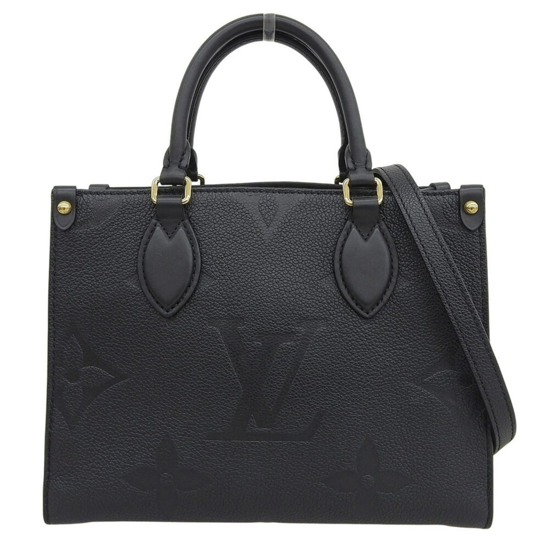 Louis Vuitton Monogram Empreinte On the Go PM Bag M45653 in Noir Leather: --- Catalog ---Category: SizeSize (HxWxD): 19cm x 25cm x 10.5cm / 7.48'' x 9.84'' x 4.13''Category: DesignType: Handbag, Shoulder bagColor: Black, Monogram, NoirGender: Women,MenMaterial: Monogram