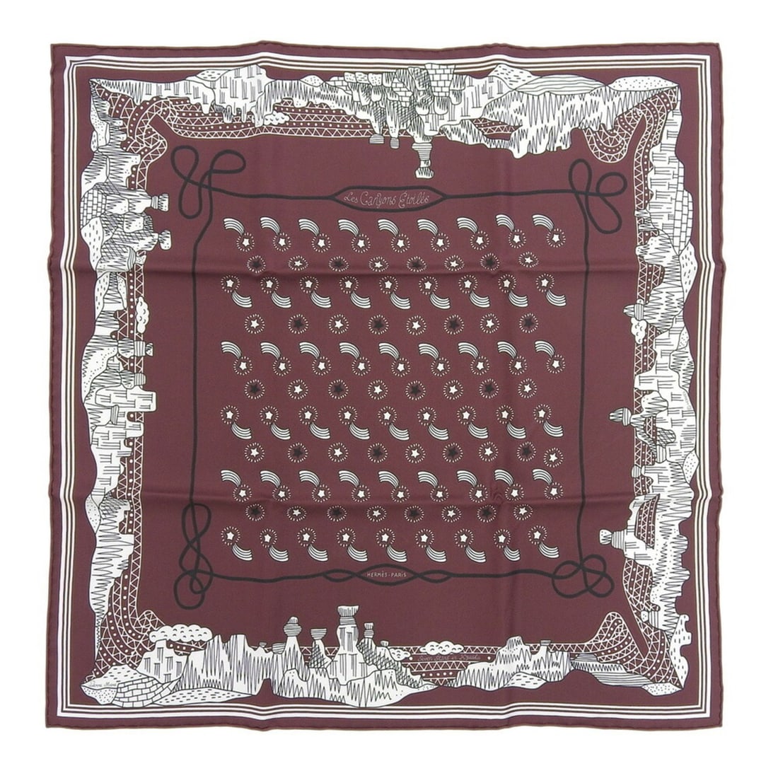 Hermès HERMES Carré 55 Petit "Les Canyons Etoiles" Scarf Muffler JR Kyushu Seven Star Limited (1 of 10)
