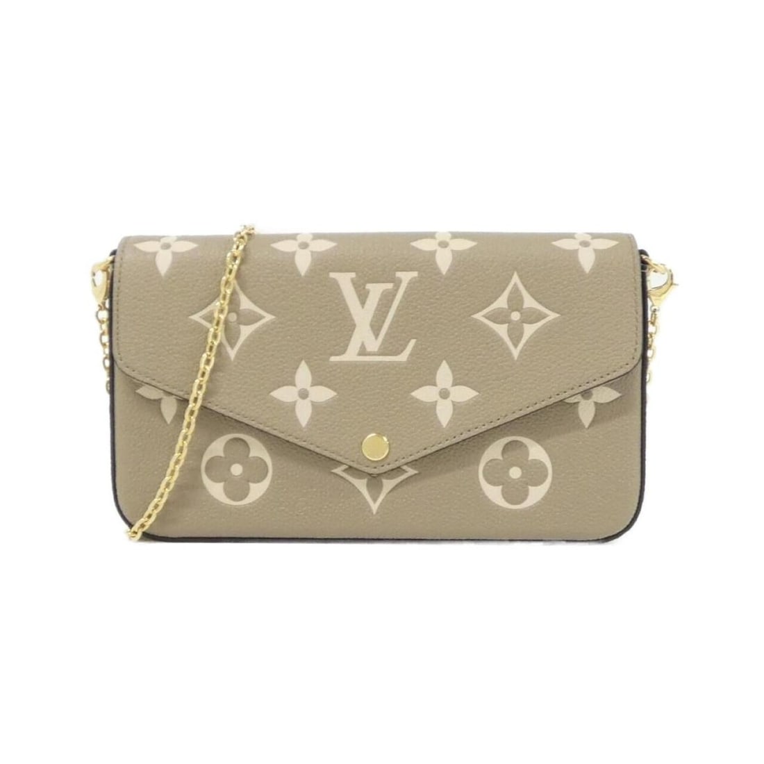 Louis Vuitton Two-Tone Monogram Empreinte Pochette Felicie M82610 Shoulder Bag: --- Catalog ---Category: SizeSize (HxWxD): 12cm x 21cm x 3cm / 4.72'' x 8.26'' x 1.18''Category: DesignType: Pochette, Pouch, Shoulder bagColor: Cream, TourterelleGender: WomenMaterial: Leather