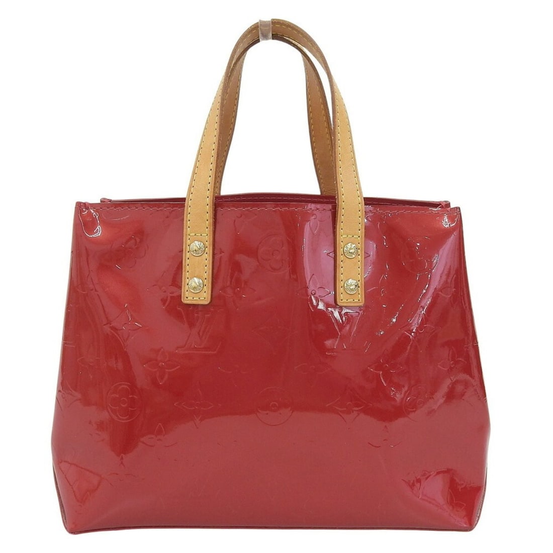 Louis Vuitton Monogram Vernis Reed PM M91990 Enamel Handbag, Pomme d'Amour: --- Catalog ---Category: SizeSize (HxWxD): 18cm x 22cm x 10cm / 7.08'' x 8.66'' x 3.93''Category: DesignType: HandbagColor: Monogram, Pomme d'amour, Red colorGender: WomenMaterial: Monogram Vernis