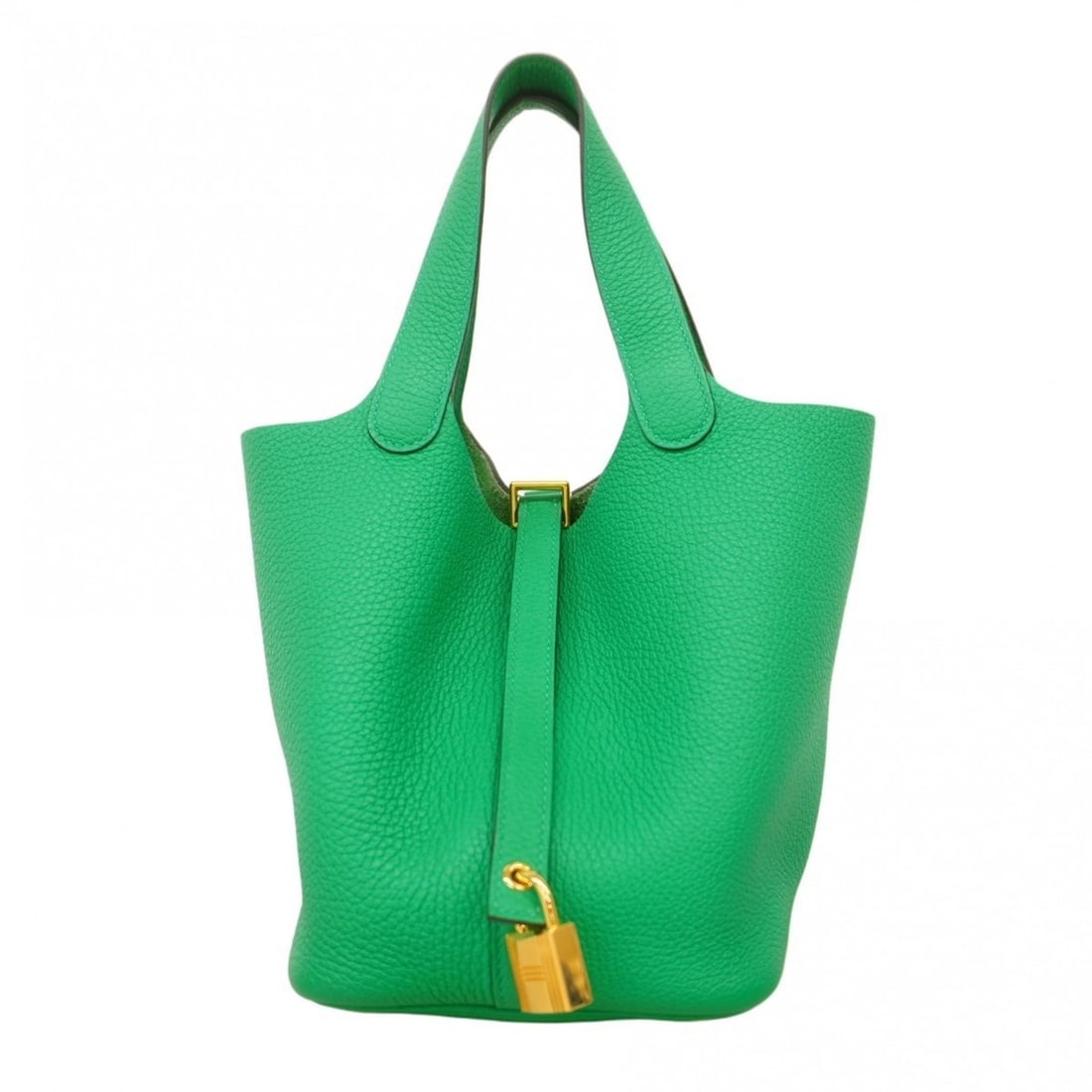 Hermes Hermès Picotin Lock PM Handbag in Taurillon Clemence Leather, Mint, Z Stamp, Women's,: --- Catalog ---Category: SizeSize (HxWxD): 19cm x 14cm x 19cm / 7.48'' x 5.51'' x 7.48''Category: DesignType: HandbagColor: Mint greenGender: WomenMaterial: Taurillon clemence leather Hardware Color: