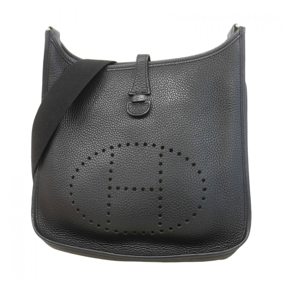Hermes Hermès Evelyn 2PM Shoulder Bag, Taurillon Clemence, Black, J Stamp, Women's, P2282912 (1 of 12)