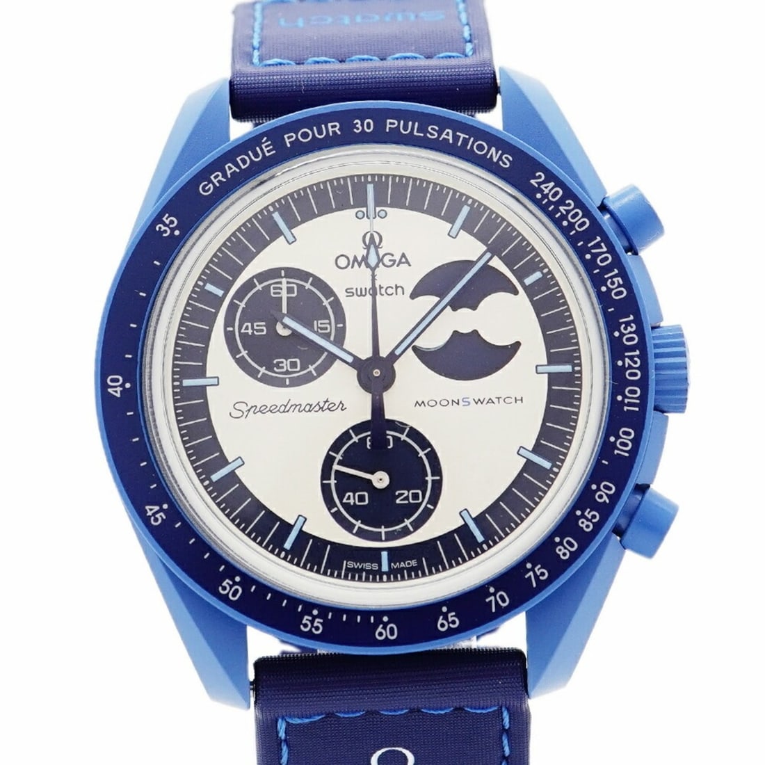 Swatch x Omega Mission to the Super Blue Moon SO33N700 Silver Dial Men's Watch (1 of 8)