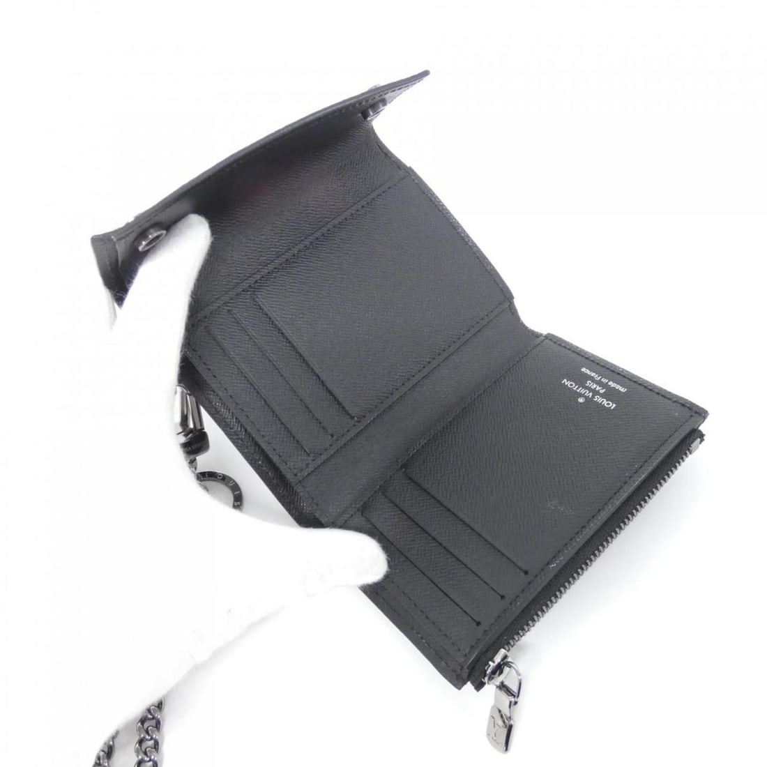 Louis Vuitton Monogram Eclipse Chain Compact Wallet M63510 - 8
