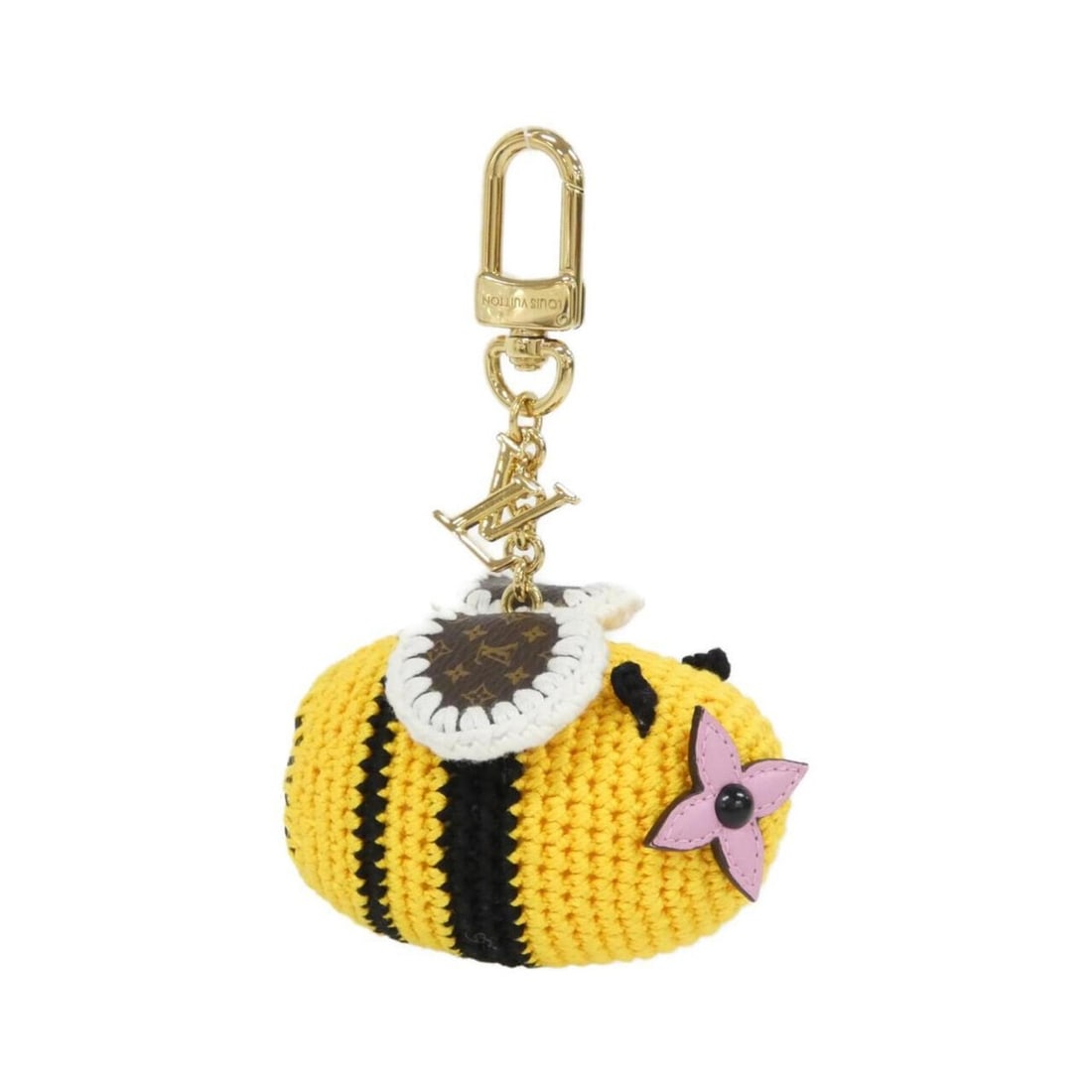 Louis Vuitton Bee LV Crochet M02585 Key Ring: --- Catalog ---Category: SizeCharm Size: 14cm / 5.51''Category: DesignType: KeyringColor: Gold, YellowGender: Women,MenMaterial: CottonCategory: GeneralMPN: M02585Brand: Louis Vuitton--- Item List