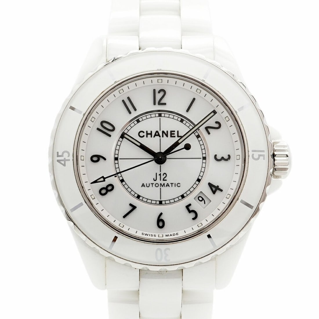 Chanel J12 H5700 White Dial Men's Watch: --- Catalog ---Category: SizeWrist Size: 16.5cm / 6.49''Case Diameter: 39mm / 1.54''Category: DesignType: WristwatchGender: MenColor (Dial): WhiteMaterial (Band): CeramicCategory: GeneralMPN: H5700Bra