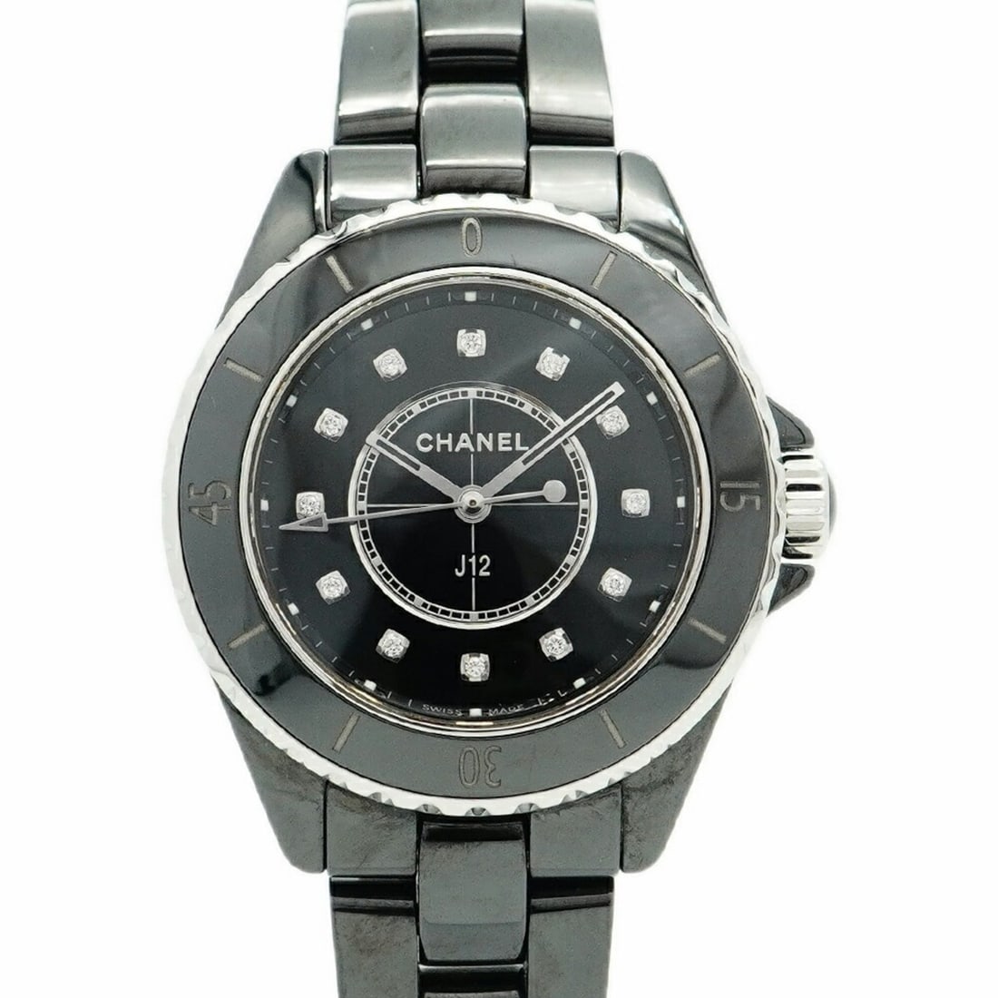 Chanel J12 H5701 Black Dial Women's Watch: --- Catalog ---Category: SizeWrist Size: 14cm / 5.51''Case Diameter: 33.9mm / 1.33''Category: DesignType: WristwatchGender: WomenColor (Dial): BlackMaterial (Band): CeramicCategory: GeneralMPN: H5701B