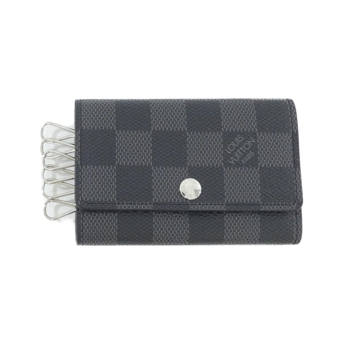 Louis Vuitton Damier Graphite Multicles N62662 Key Case: --- Catalog ---Category: DesignType: KeycaseColor: Dark brown, GraphiteGender: MenMaterial: Coated canvas Category: GeneralMPN: N62662Brand: Louis VuittonCategory: Physical PropertiesSize (HxWxD): 7cm