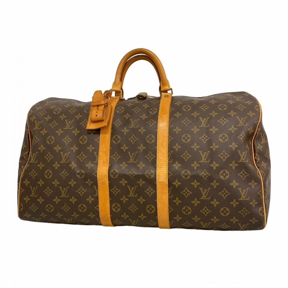 Louis Vuitton Monogram Keepall 55 Boston Bag M41424 Brown Men's and Women's (1 of 11)