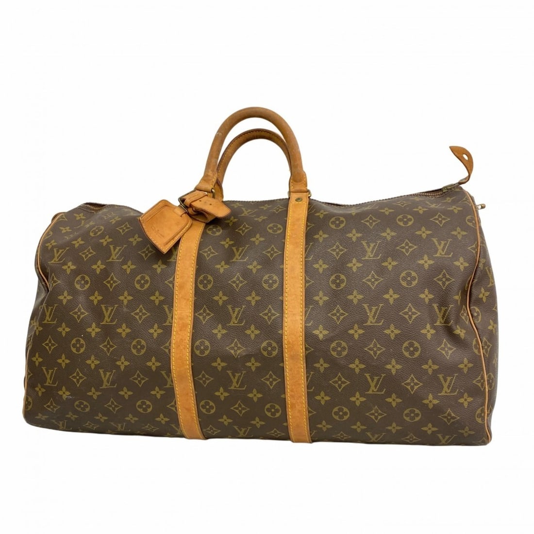 Louis Vuitton Monogram Keepall 55 Boston Bag M41424 Brown Men's and Women's (1 of 15)