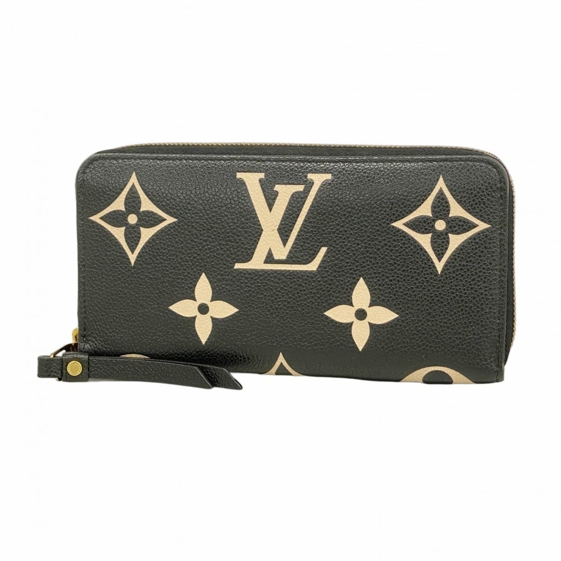 Louis Vuitton Monogram Empreinte Two-Tone Zippy Wallet M80481 Black/Beige Women's (1 of 11)
