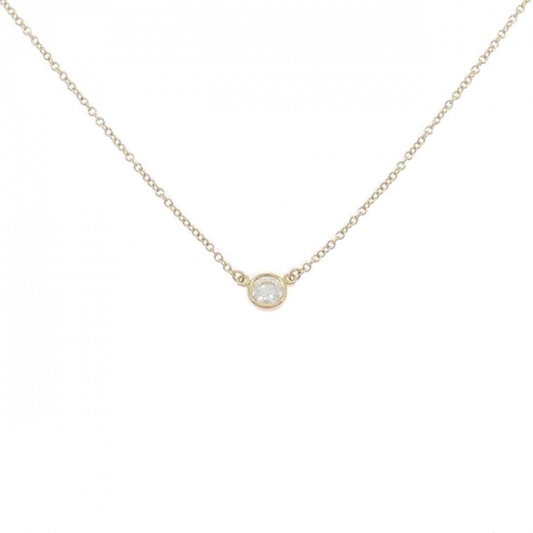 Tiffany By the Yard Necklace 0.20CT H VS2 3EXT: --- Catalog ---Category: SizePendant Size: 4.8mm / 0.18''Neck Circumference: 41 cm / 16.14''Category: DesignColor: GoldGender: WomenMaterial: Yellow gold (18K)Necklace Type: NecklaceCategory: