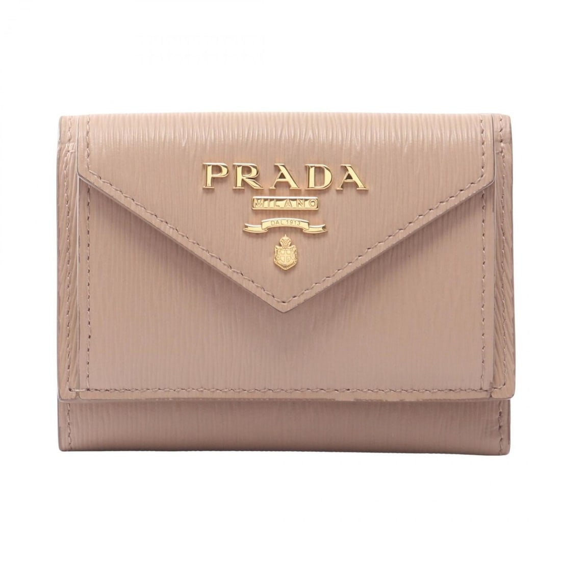 Prada VITELLO MOVE Compact Tri-fold Wallet, Leather, Women's, Pink, 1MH021 (1 of 10)