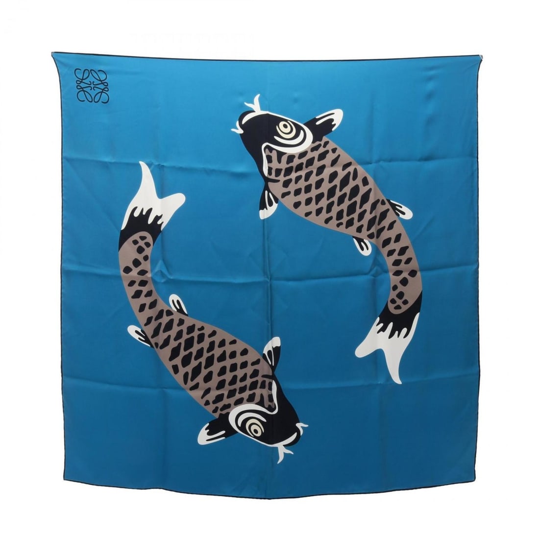 LOEWE Anagram Scarf, Silk, Women's, Blue, Multicolor: --- Catalog ---Category: SizeSize (LxW): 90cm x 87cm / 35.43'' x 34.25''Category: DesignType: ScarfColor: Blue, Multi-colorGender: WomenMaterial: Silk Category: GeneralBrand: Loewe--- Item List ---Sec