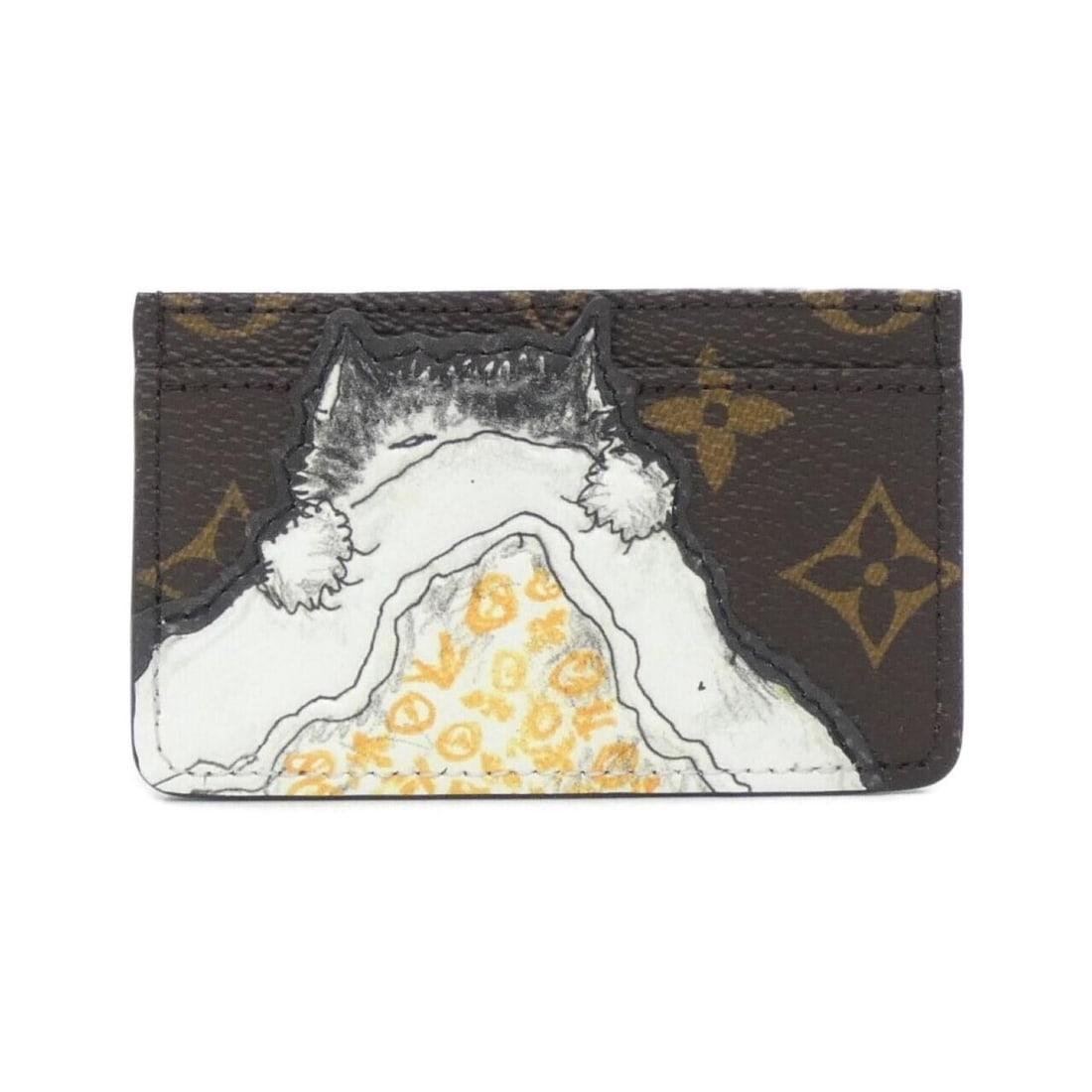 Louis Vuitton Monogram (LV x GC) Business Card Holder/Card Case Porte Carte Cat Nap M15155: --- Catalog ---Category: DesignType: Card caseColor: BrownGender: Women,MenMaterial: Coated canvas Category: GeneralMPN: M15155Brand: Louis VuittonCategory: Physical PropertiesSize (HxWxD): 6.5cm x 10