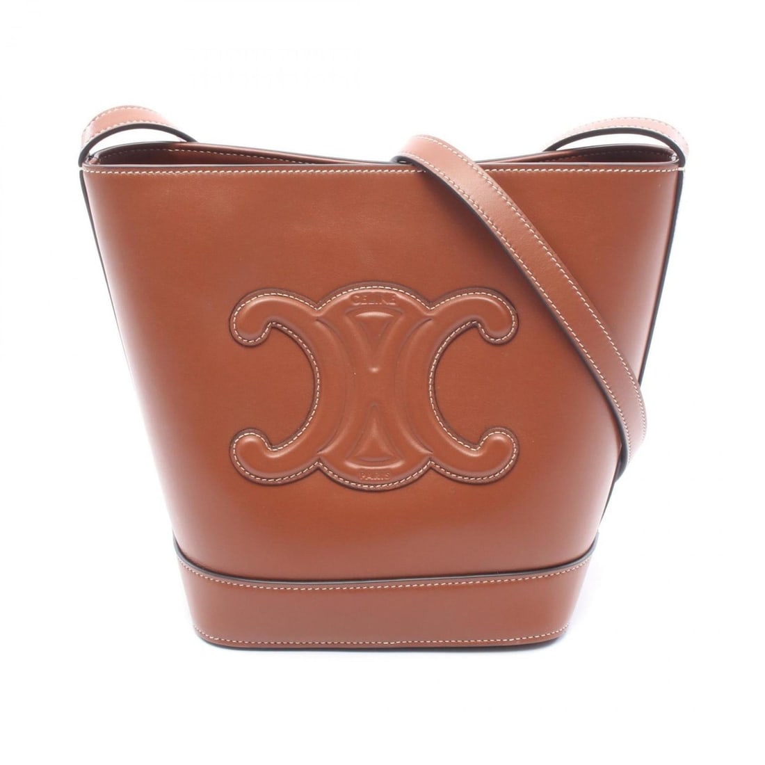 Celine Small Bucket Cuir Triomphe Shoulder Bag, Leather, Women's, Brown, 113783DU3.04LU: --- Catalog ---Category: SizeSize (HxWxD): 22cm x 18cm x 13cm / 8.66'' x 7.08'' x 5.11''Strap Length: 100cm - 114cm / 39.36'' - 44.88''Category: DesignType: Handbag, Shoulder bagColor: BrownGender: