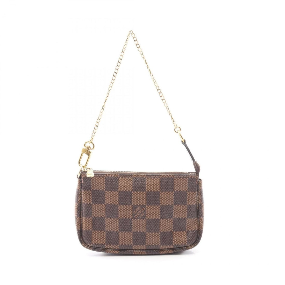 Louis Vuitton Mini Pochette Accessoires Handbag, Coated Canvas and Leather with Damier Detail,: --- Catalog ---Category: SizeSize (HxWxD): 10cm x 15cm x 3cm / 3.93'' x 5.9'' x 1.18''Category: DesignType: HandbagColor: BrownGender: WomenMaterial: Coated canvas , PVC , Damier Canvas , Leather Cate