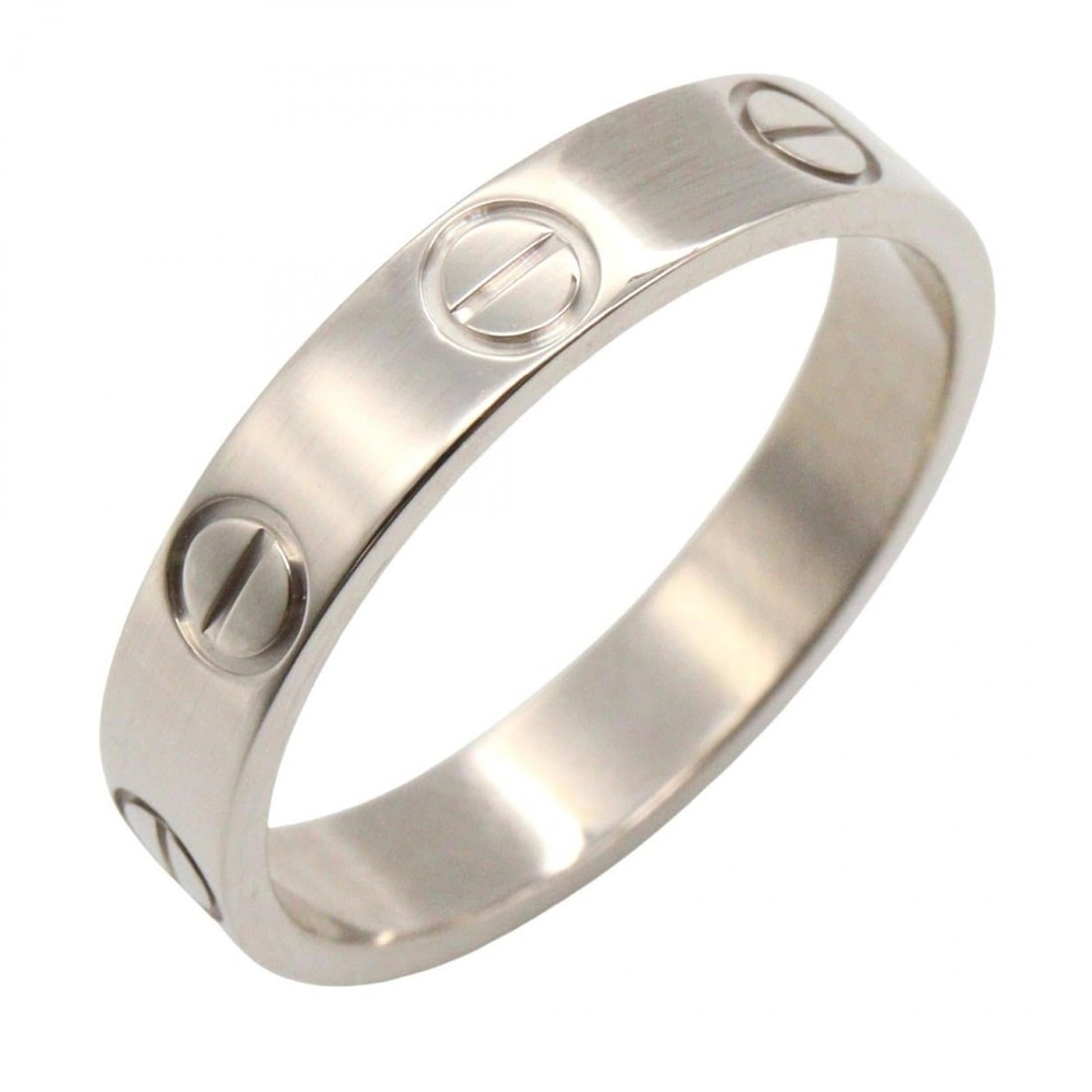 Cartier Mini Love Ring, 18K White Gold, Silver, for Men and Women, B4085100: --- Catalog ---Category: SizeUS Size: 5Brand Size: 49Category: DesignType: Band ringColor: White goldGender: Men,WomenMaterial: White gold (18K)Category: GeneralMPN: B4085100Brand: Cartier--- Item Lis
