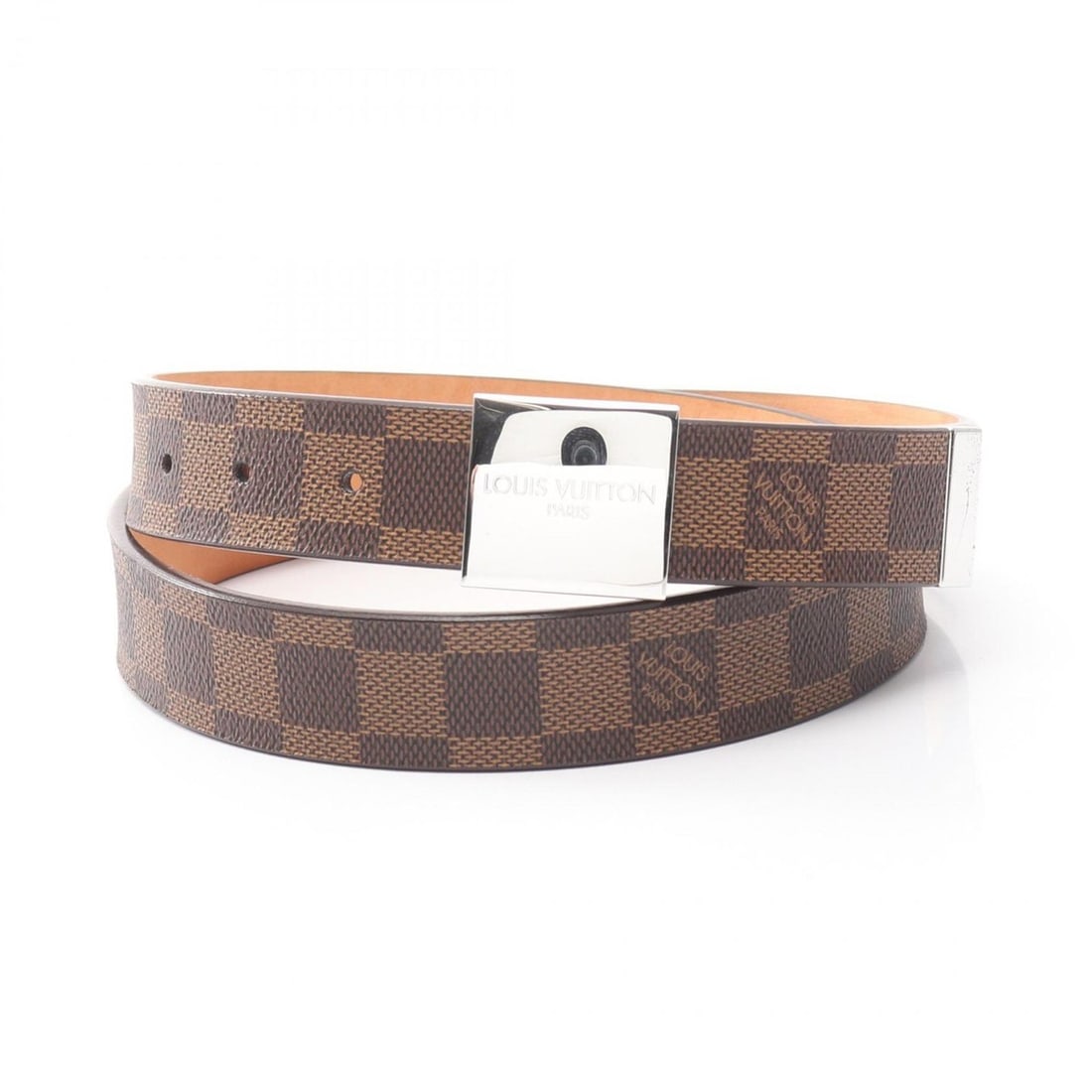 Louis Vuitton Santur Carre Belt, Coated Canvas, Damier Print, Women's, Brown (1 of 9)