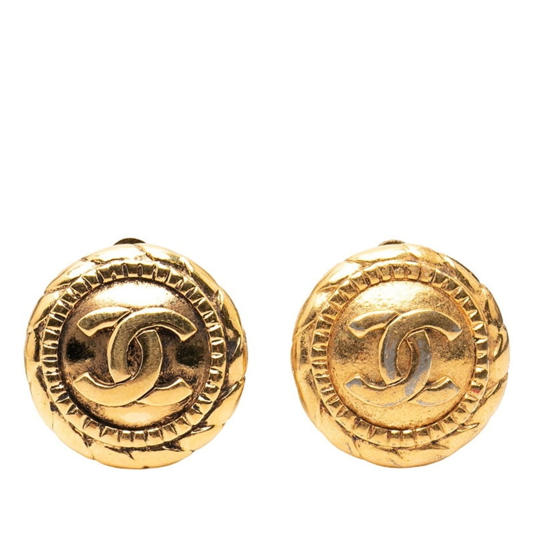 CHANEL Coco Mark Earrings, Gold Plated, Women's,: --- Catalog ---Category: SizeSize (HxWxD): 22.20mm x 22.20mm / 0.87'' x 0.87''Category: DesignType: Clip earringsColor: GoldGender: WomenCategory: GeneralBrand: Chanel--- Item List ---Section: Conditi